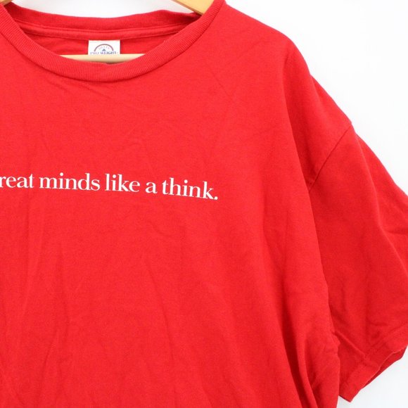 Vintage Delta Pro Shirt Mens Red Short Sleeve The Economist Minds Graphic XL - Picture 2 of 10